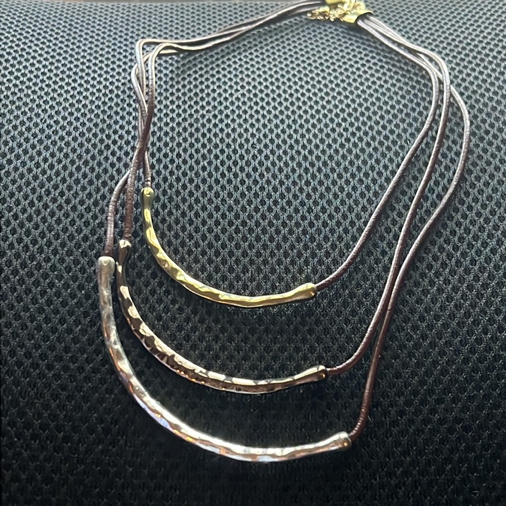 New Brown 3 Tone Fashion Necklace